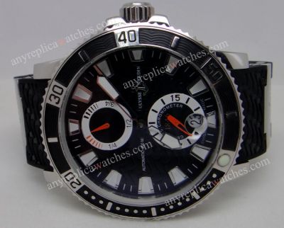 Nardin Maxi Marine Diver SS Black Waved Dial / Replica